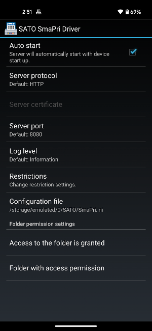 SmaPri Driver Screenshot 2