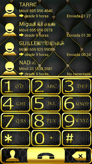 THEME GOLD LEATHER EXDIALER Screenshot 0