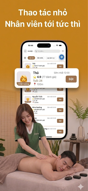 Zena - Đặt lịch massage 24/7 Screenshot 0