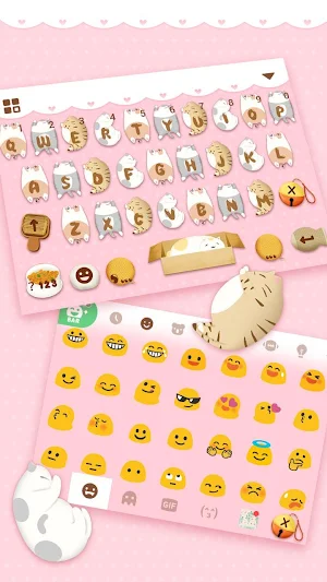 Pink Garfield Keyboard Theme Screenshot 2