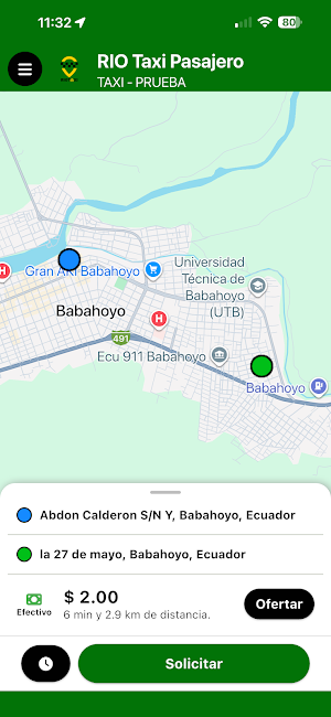 RIO Taxi Pasajero Screenshot 0