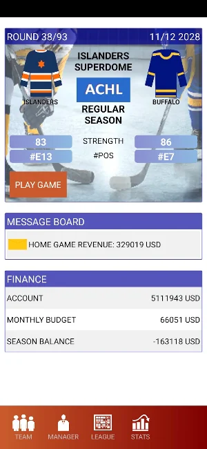 League Hockey Manager Screenshot 0
