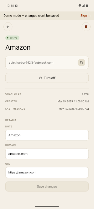 FastMask – Fastmail Masks Screenshot 3