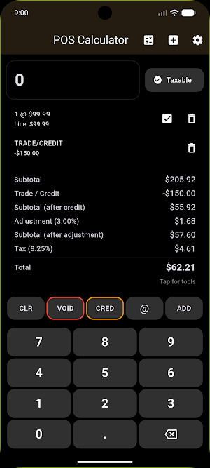 POS Calculator Screenshot 1