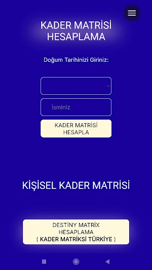 Kader Matrisi Hesaplama Screenshot 2