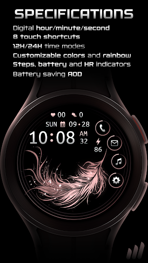 NW Vivid Feather Watch Face Screenshot 2