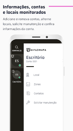 Diplomata Alarme Mobile Screenshot 1