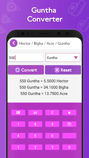 Hectare, Acre , Bigha , Guntha Converter Screenshot 3