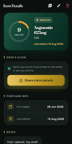 Warranty Tracker & Expiry Date Screenshot 3