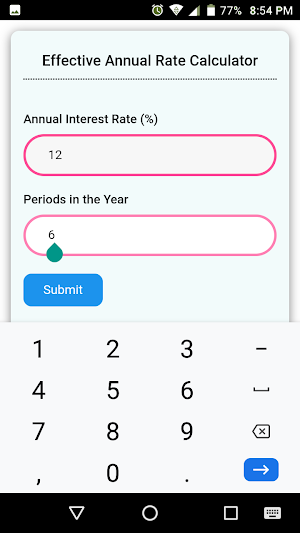 Effective Annual Rate Calculator Screenshot 1