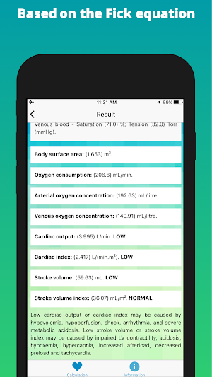Cardiac Output & Volume Calculator: Cardiology Screenshot 2