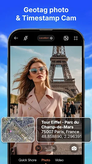 GPS Camera: Map & Timestamp Screenshot 1