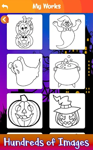 Learn to Draw Halloween: Drawing, Color Book Pages Screenshot 0
