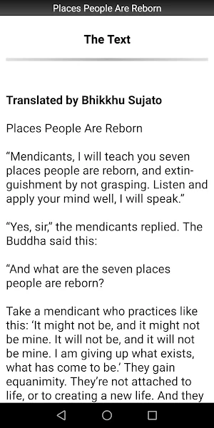 Places People Are Reborn Sutta Screenshot 1