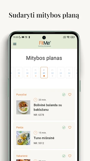 FitMe - Pokyčių programa Screenshot 3