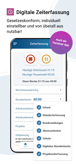 momikom Mitarbeiter-App Screenshot 1