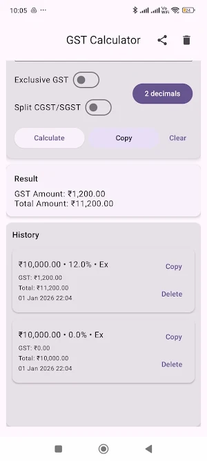 Gst Calculator Screenshot 0