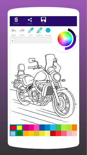 Motorcycles Coloring Book Screenshot 3