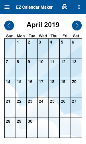 EZ Calendar Maker Screenshot 1