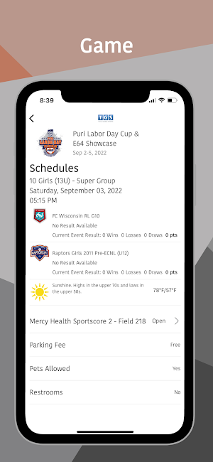 Rockford Raptors Tournaments Screenshot 3