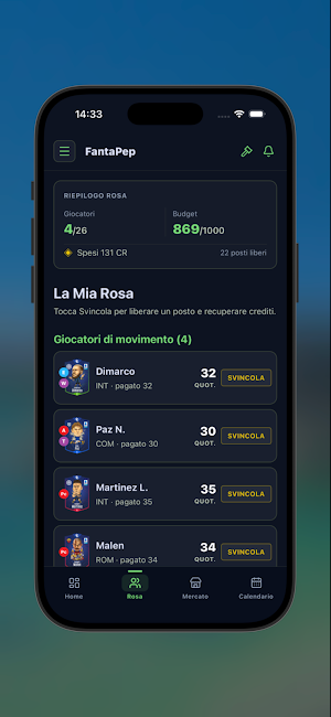 FantaPep Screenshot 3