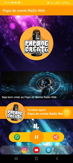 Papo de Crente Rádio Web Screenshot 1