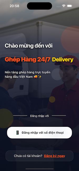 Ghép Hàng 24/7 - Tài Xế Screenshot 0