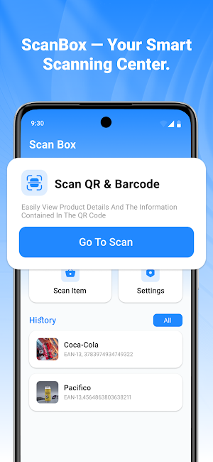ScanBox – QR & Barcode Reader Screenshot 0