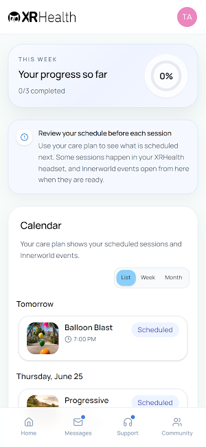 MyXRHealth Screenshot 1
