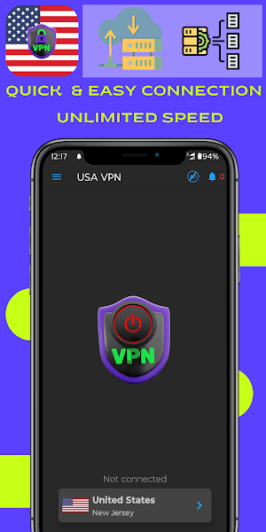 VPN USA - Secure VPN Proxy Screenshot 1