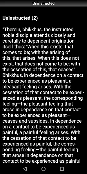 Uninstructed Sutta - Buddhism Screenshot 2