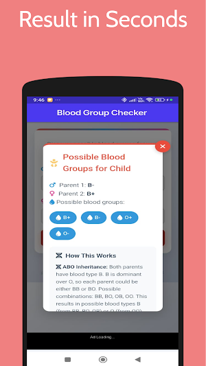 Blood Group Checker Screenshot 1