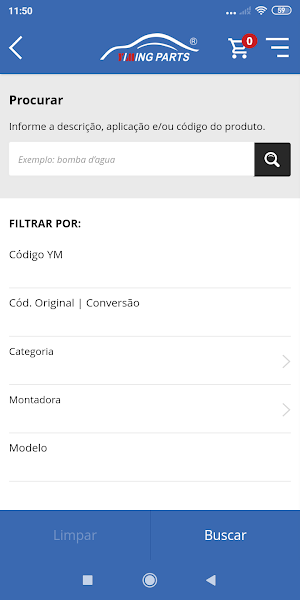 Yiming Parts - Catálogo Screenshot 1