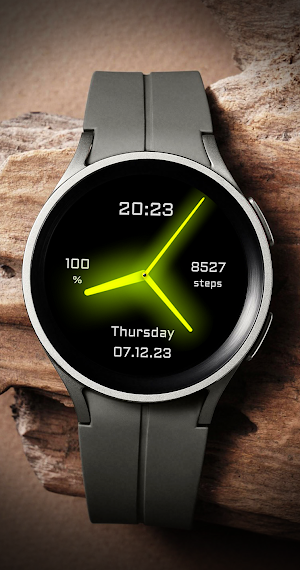 EY09 Yellow Glow Watchface Screenshot 0