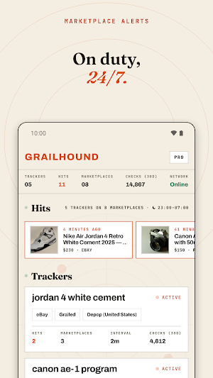 GrailHound: Marketplace Alerts Screenshot 1