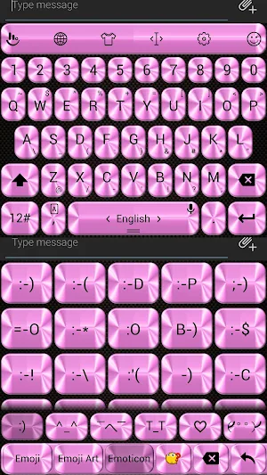 Keyboard Theme Metallic Fuxia Screenshot 0