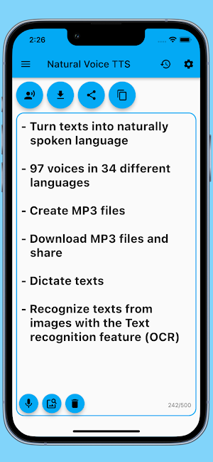 Natural Voice TTS Screenshot 0