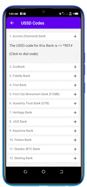 Nigeria Bank Codes Screenshot 3
