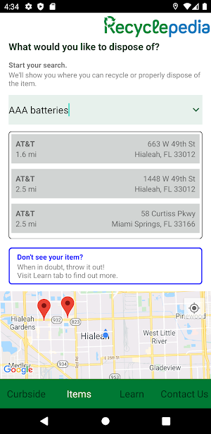Recyclepedia MDC Screenshot 2
