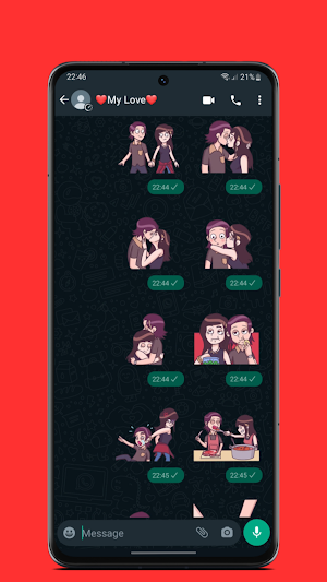 Love romantic stickers Screenshot 2