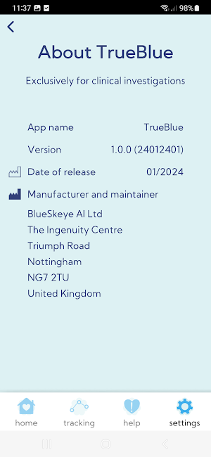 TrueBlue Clinical Study Screenshot 2