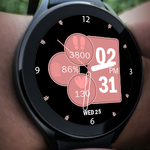 Rose Gold Hybrid Watch Face Screenshot 3