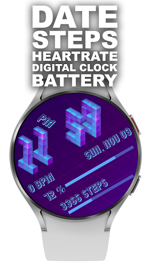 SageHuz 3D Cube Watch Face Screenshot 2