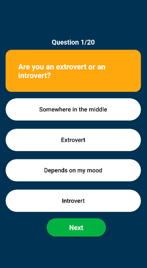 Personality Test Screenshot 2