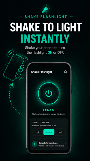 Shake Flashlight: Shake to On Screenshot 1