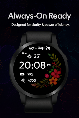 Colorful Floral WatchFace Screenshot 2