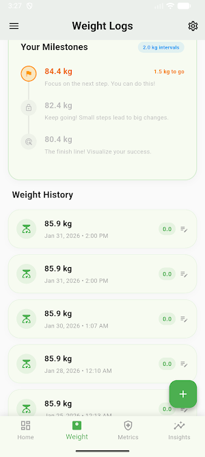 Simple Weight Tracker Screenshot 3