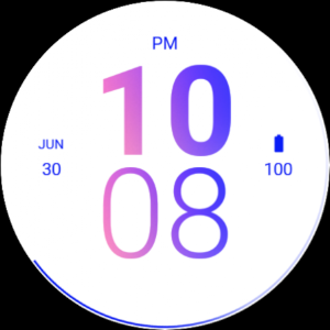 Clean Pink Blue Watch Face Screenshot 3