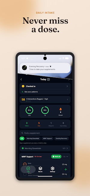 Biostacks: Supplement Tracker Screenshot 0