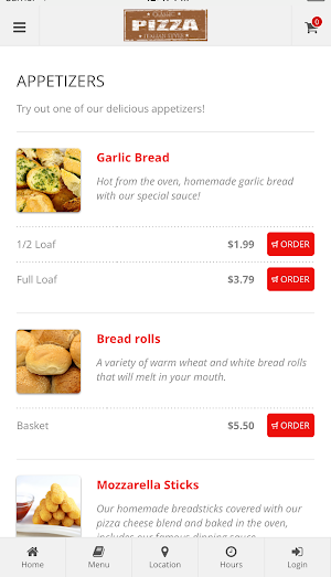 Classic Pizza Online Ordering Screenshot 2